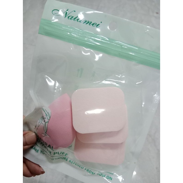 SPONGE CUSHION SPON 4PCS SPONGE BLEND CUSHION (SPON 1 TELUR + 3 KUE DIPLASTIK)