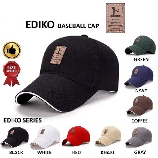 Topi baseball ediko denim pria wanita pengait cakop besi bahan denim premiun [COD]