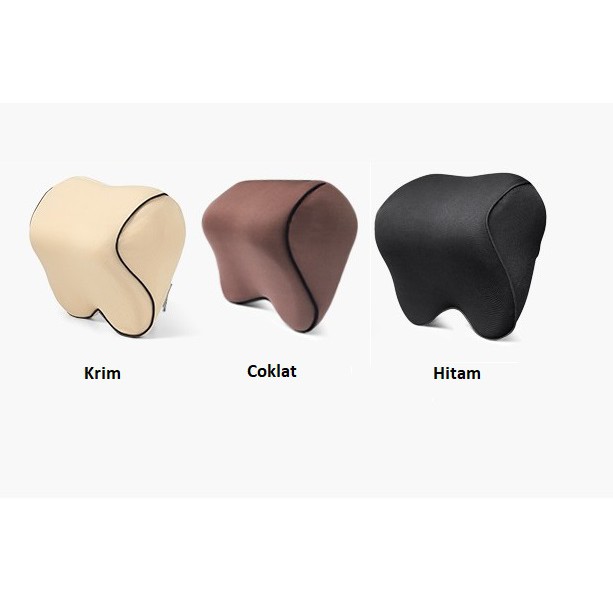 Bantal Kepala Leher Memory Foam  Jok Kursi Mobil Gentleman Design &amp; Premium Quality