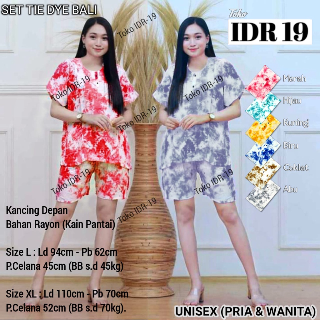 Setelan Baju Tie Dye Pria Wanita - Toko IDR 19