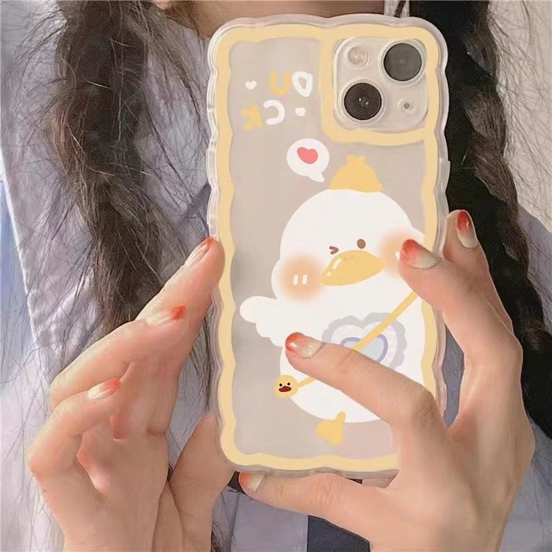 Soft Case Silikon TPU Transparan Desain Bebek Untuk IPhone 13 12 Mini 11 10 Pro XS Max X XR 8 7 6 6S Plus SE 2020