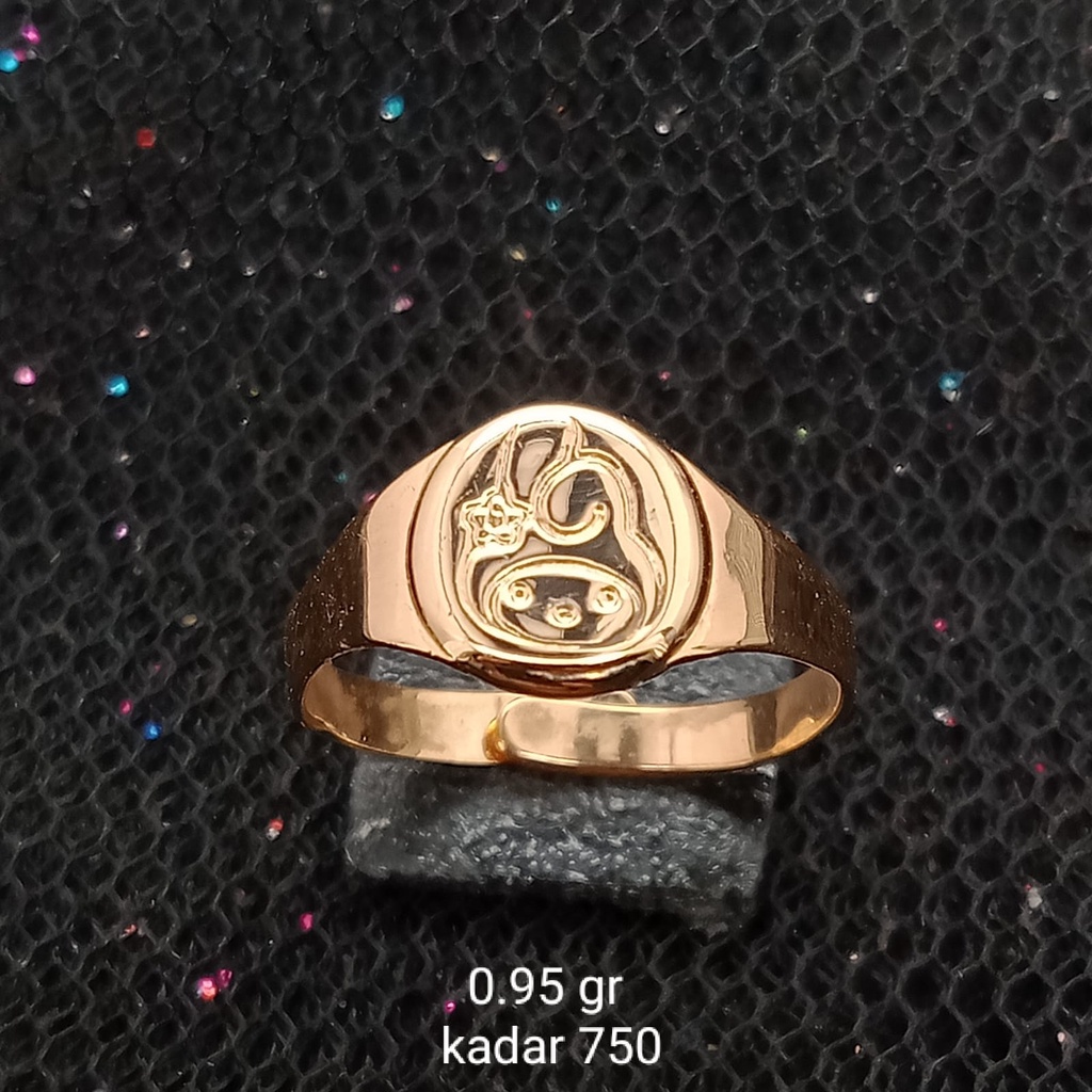 Cincin Emas 17K - Anak 0.95 gr Kadar 750 - 392