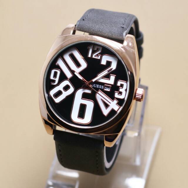 JAM TANGAN PRIA/COWOK GUESS KW SUPER KULIT TERBARU ANTI AIR ELEGANT HARGA BERSAHABAT..