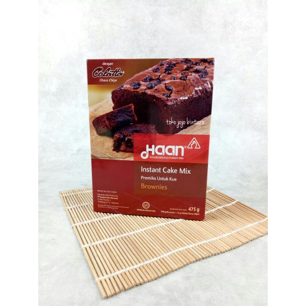 

HAAN INSTANT CAKE MIX BROWNIES KUKUS - PREMIKS KUE - COLATTA 475GRAM