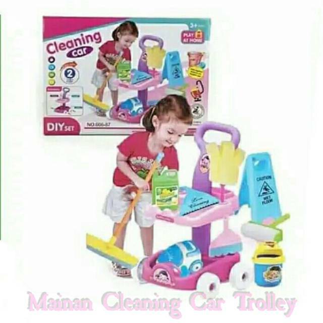 Mainan anak Cleaning Car Trolley mini