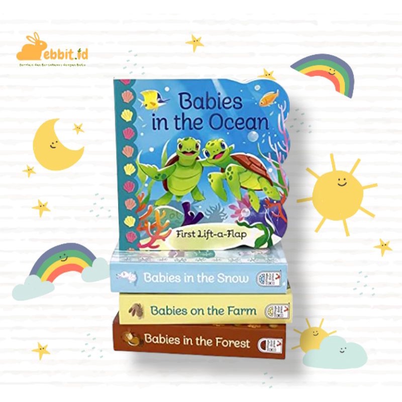 Chunky Lift-a-Flap Board Book : Animal Babies (Babies on the Farm/ Babies in the Forest / Babies in 