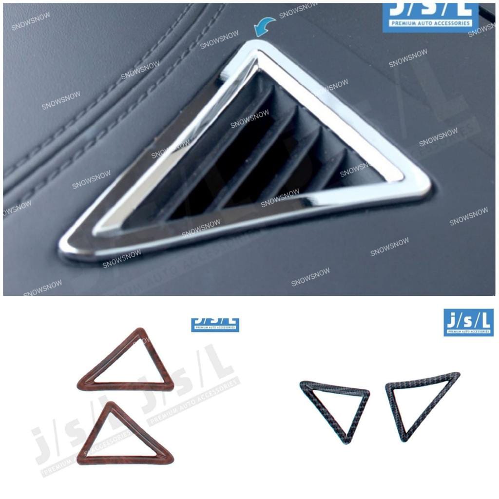 Panel Segitiga AC Alphard 2015 Triangle Chrome Wood Carbon