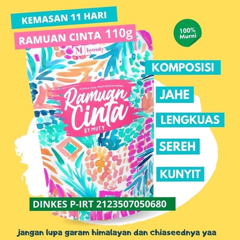 [RESMI] RAMUAN CINTA BY MUTY 110g untuk diet untuk kesehatan untuk program hamil obat sgala penyakit-1
