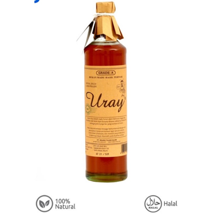 Madu Uray - Raw Honey 875gr (640 ml) - Madu Murni - Madu Hutan - Madu Asli Organik [BISA COD | SAMEDAY | INSTANT]