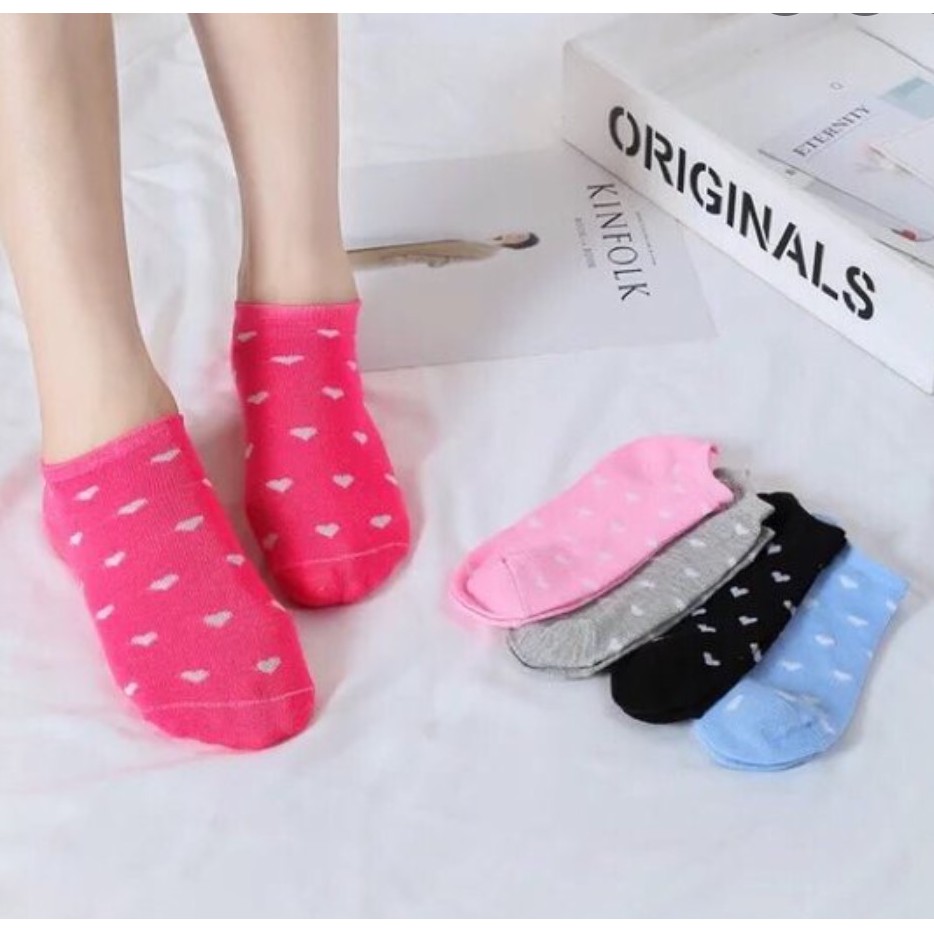 PA Kaos Kaki Fashion Unisex Wanita Pria Murah Kaus Motif Semata Kaoskaki Ankle Socks Pendek Love