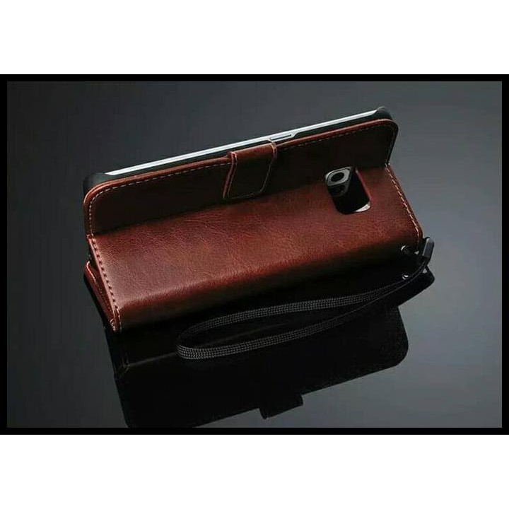 Flip Cover Handphone Flip Cover Samsung Galaxy Note 5 Wallet Leather Hitam