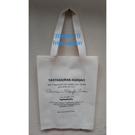 

tas spunbond - tas aqiqah - tas tahlil - tas 4 bulanan - tas syukuran - spunbon sablon