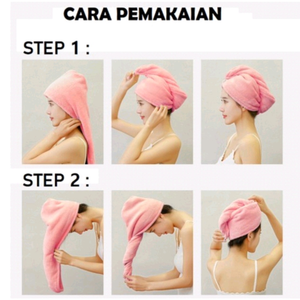 Handuk Keramas Kepala Handuk Pengering Rambut Hair Towel