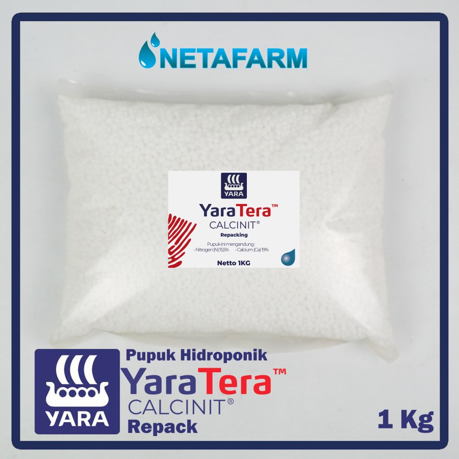 Pupuk Hidroponik Pupuk YaraTera Calcinit Ca(NO3)2 Repack 1kg