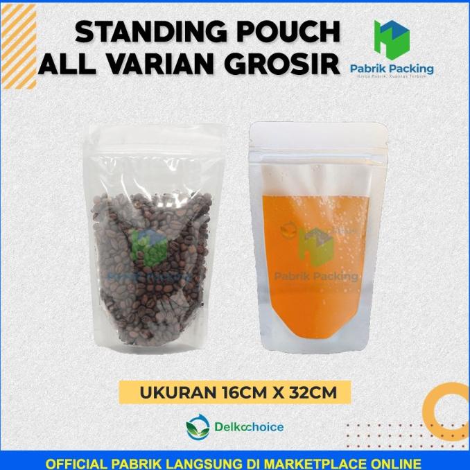 STANDING POUCH PREMIUM / PLASTIK KLIP MURAH / VARIAN UKURAN 16x32