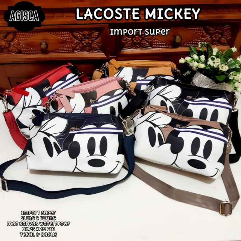 tas selempang lacoste mickey/tas selempang cewek/tas selempang lacoste mickey
