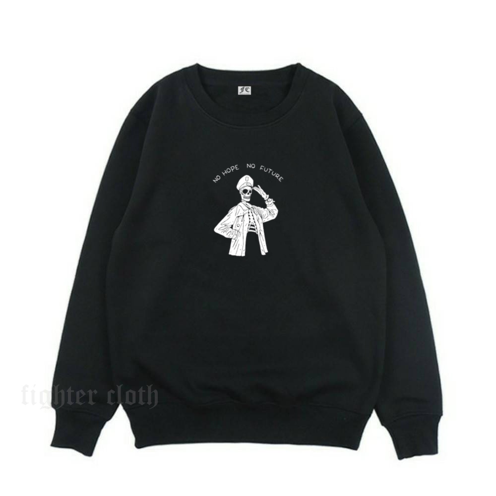 Mozzaproject Crewneck Sweatshirt Pria Wanita Black Series