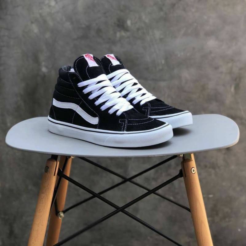 VANS SK8 BLACK WHITE Fashion Sepatu Pria Sepatu Sneakers Pria Nyaman Digunakan Dan Berkualitas