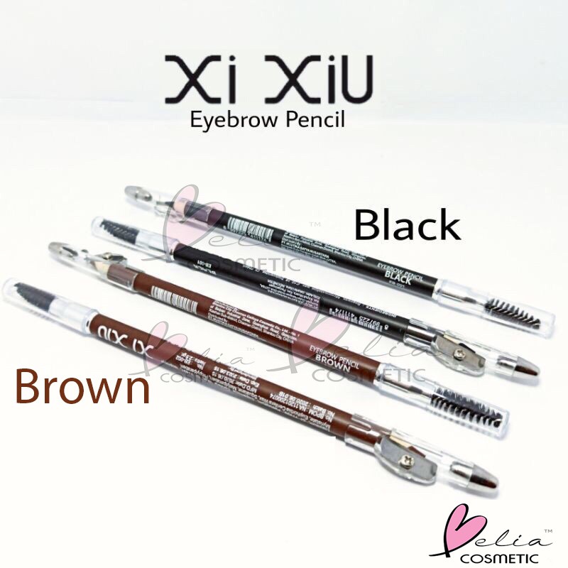 ❤ BELIA ❤ Xi Xiu Eyebrow Pencil Black &amp; Brown BPOM | XIXIU pensil alis 2 in 1 Eye Brow