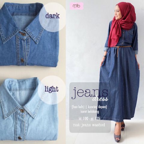 jeans dress by mlb termurah