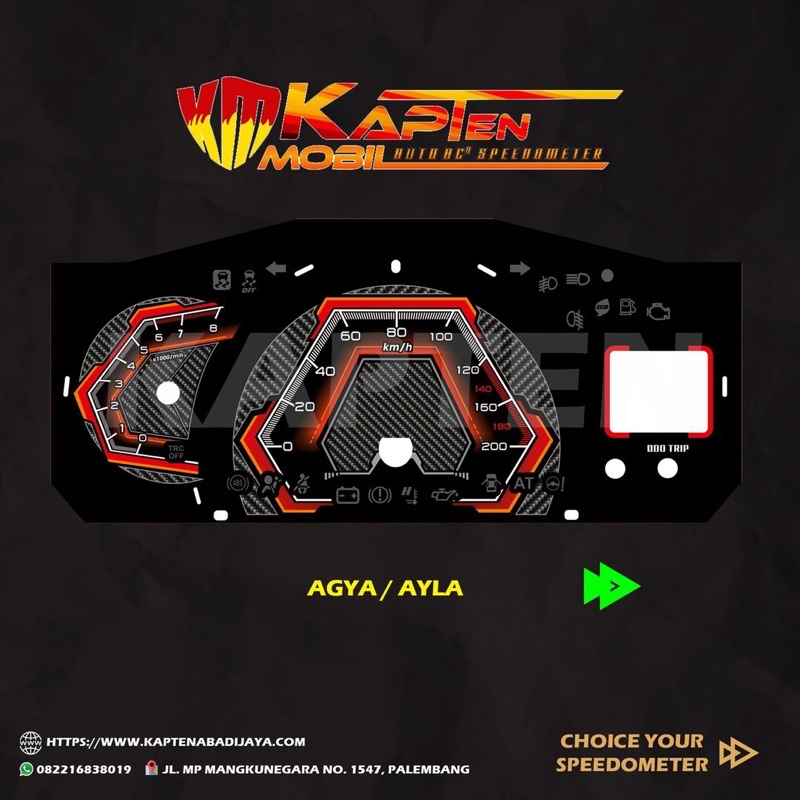 panel speedometer custom ayla . custom speedometer ayla
