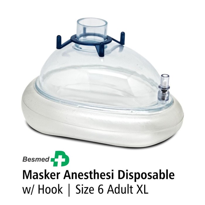 Masker Anesthesi Disposable With Hook Dewasa Onemed OJ2