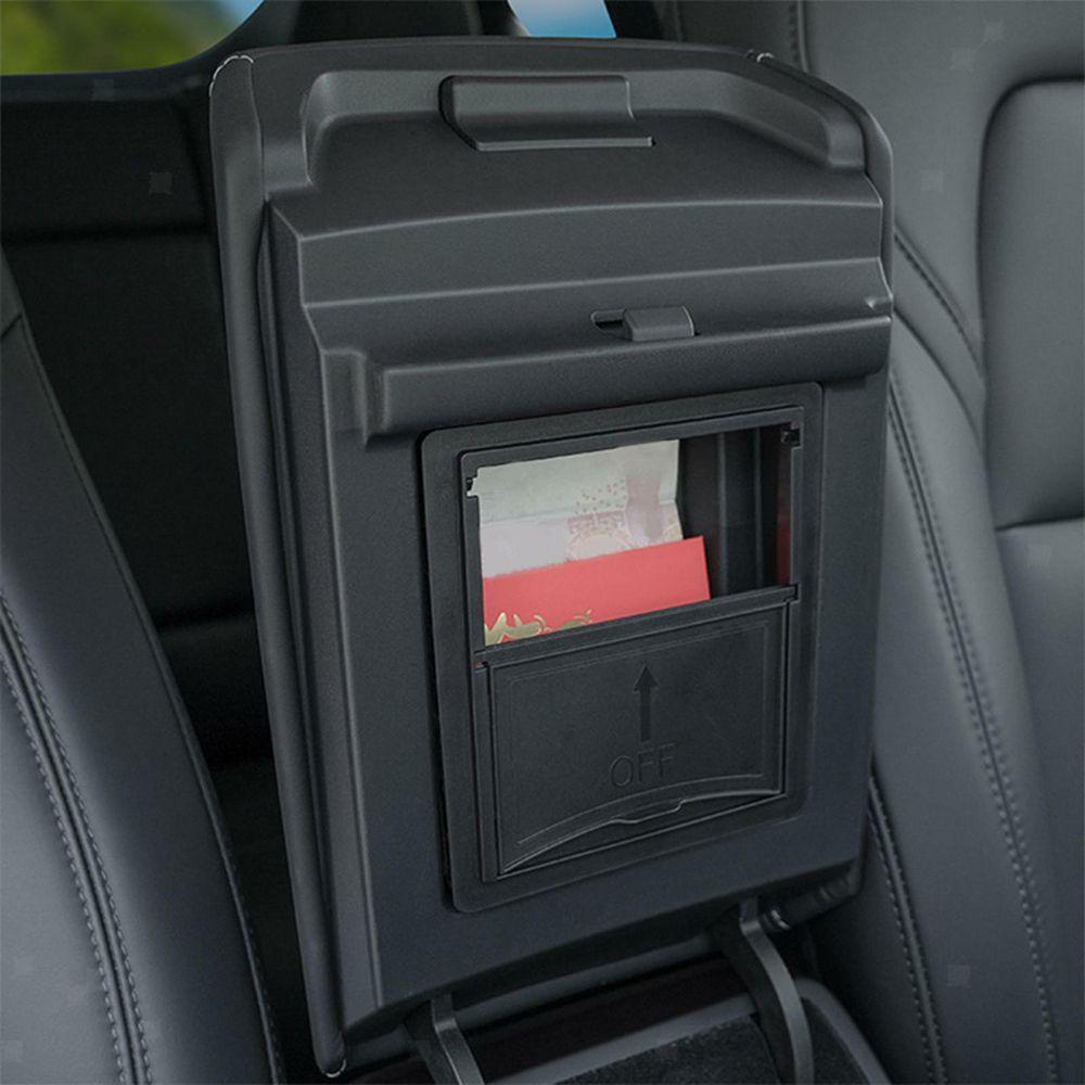 Populer Concealed Storage Box Aksesoris Mobil Wadah Laci Holder Central Armrest Kotak Penyimpanan Untuk Untuk Tesla Model3 Y