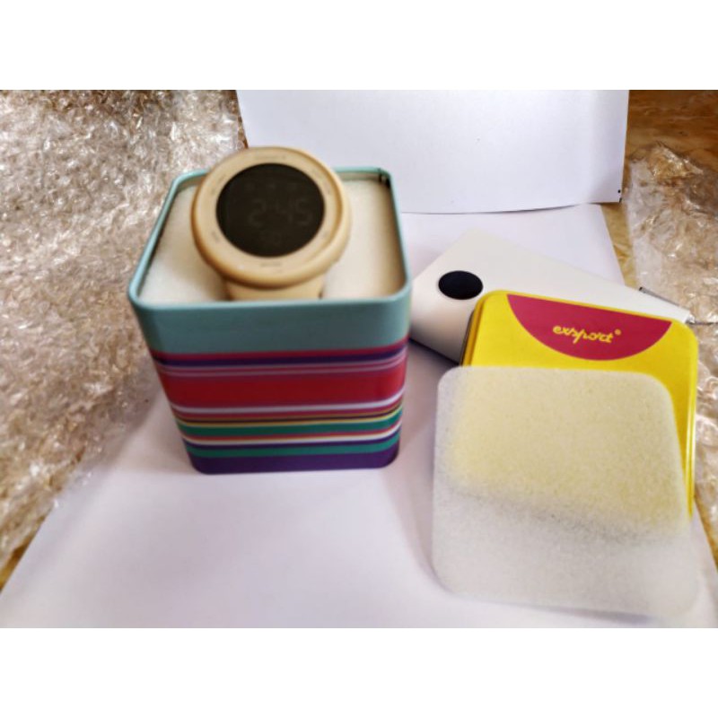 [Original] Exsport Citylyfe Round Digital Watch - Cream