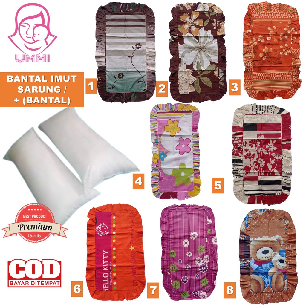 BANTAL IMUT / SARUNG BANTAL IMUT / BANTAL CINTA KECIL / BANTAL MOBIL 30x60