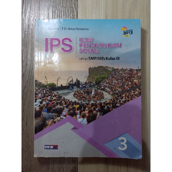 

IPS Ilmu Pengetahuan Sosial untuk SMP/MTs Kelas 9 | Esis (Penerbit Erlangga).