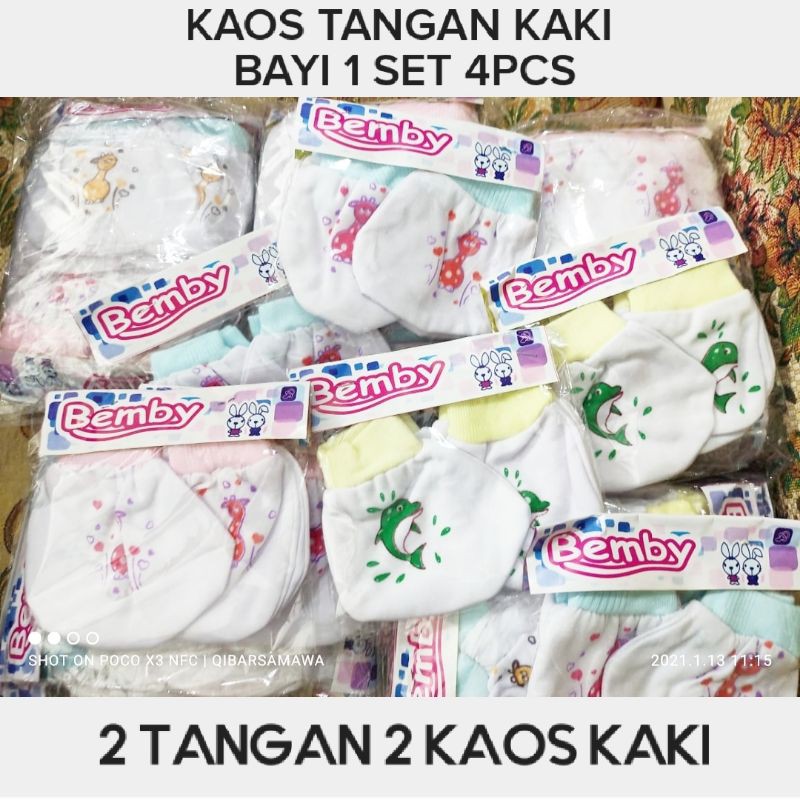 Kaos Tangan Kaos Kaki Bayi 1 set