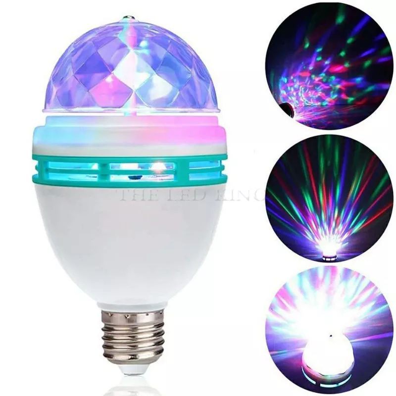 Lampu LED disco berputar rotation full color HIGT QUALITY E27 mini party Bohlam disko