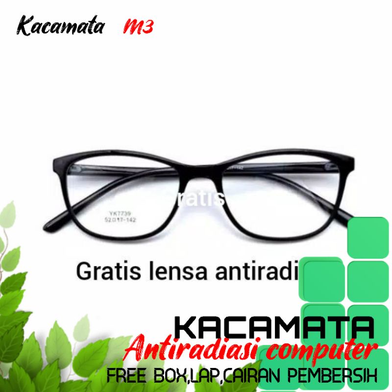 kacamata lensa antiradiasi computer tv hp laptop bisa normal minus plus cilinder tergantung permintaan sampai minus 5 cyl 2 harga masih sama tulis saja pesanan kaka di catatan saat order free box lap cairan pembersih kode 2102 size 52-17-142