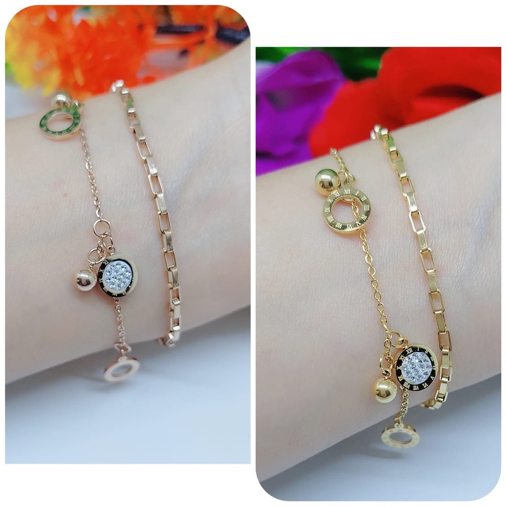 Gelang titanium permata fashion jewelyy 0308-0311