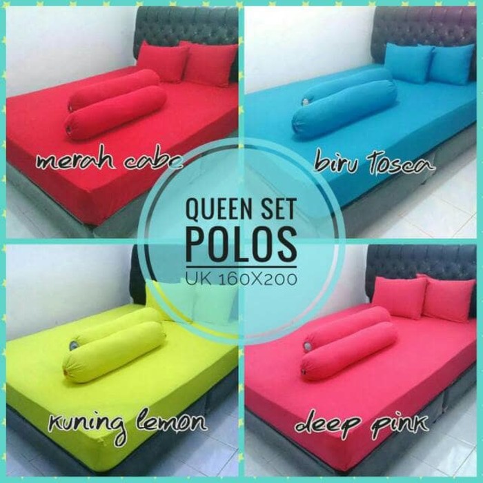 Sprei Resleting Uk Queen Polos (plus 2sarban 2sargul)