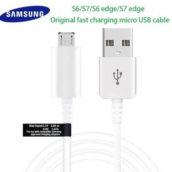 Kabel Data Samsung S6 S7 Micro USB 2.A Original Support Fast Charger 100%