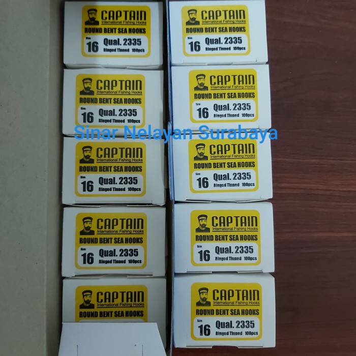 Kail mata pancing putih Captain 2335 no 16 (isi 10 kotak kecil)