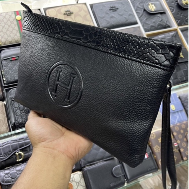 Clutch Selempang Tangan Multifungsi Hrmes Handbag Pria/Wanita Kulit Import