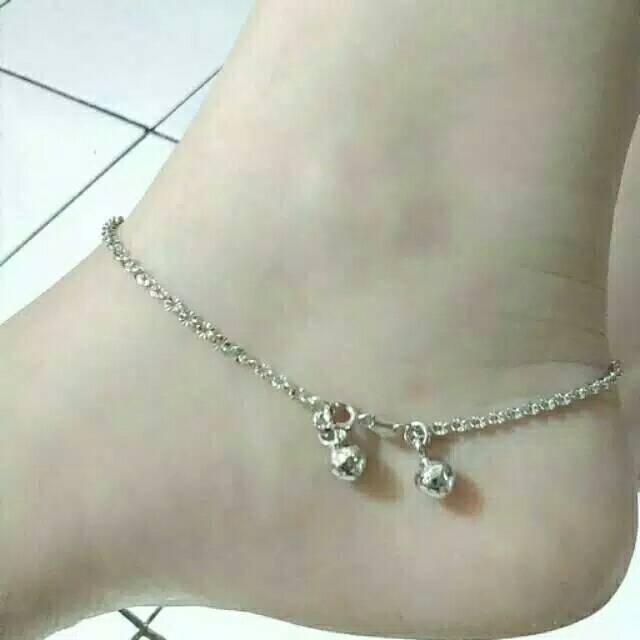 Gelang kaki Nori Silver