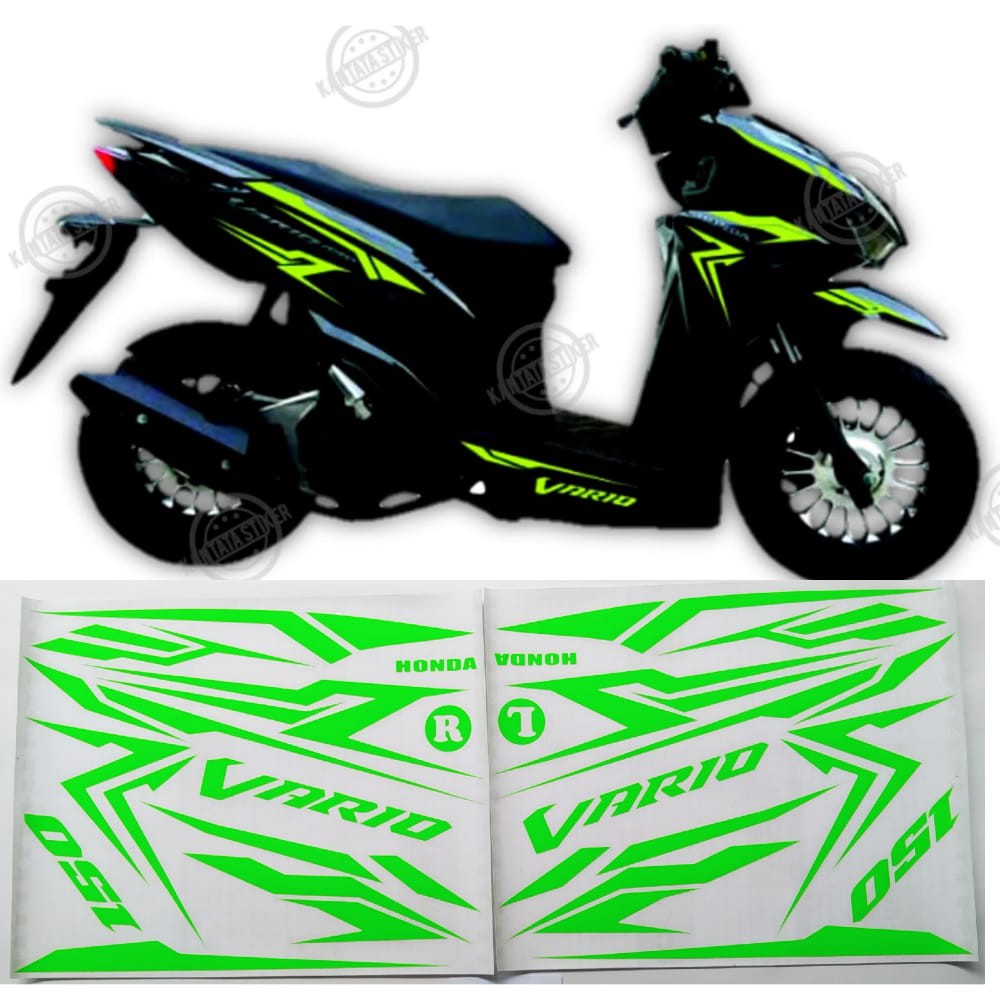 Stiker Motor Honda Vario 150 2019 Variasi Lis Stabilo