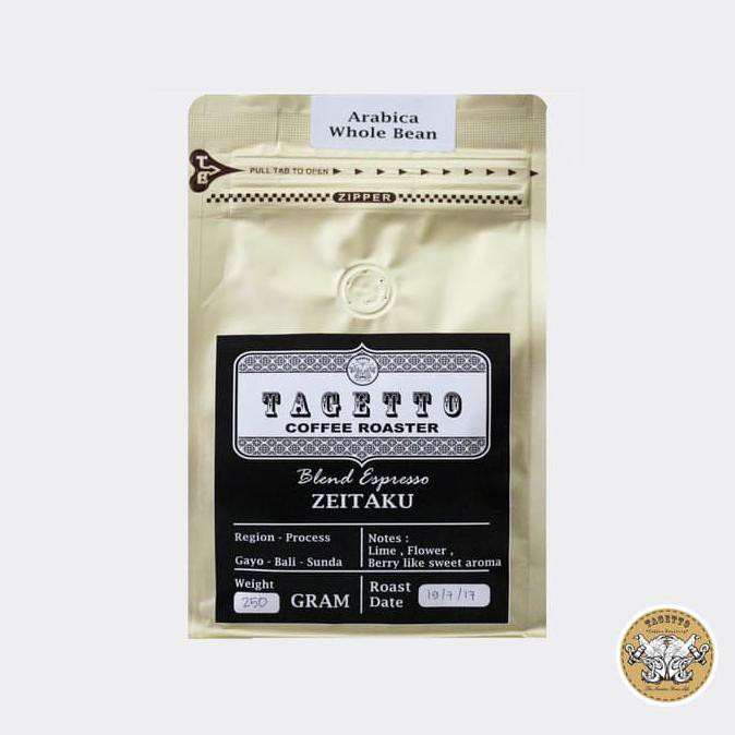 

Espresso Blend ZEITAKU 500GR Kopi Arabica Tagetto Coffee - BIJI KOPI