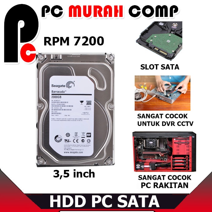 HARDDISK 3,5Inch PC 2tb Sata