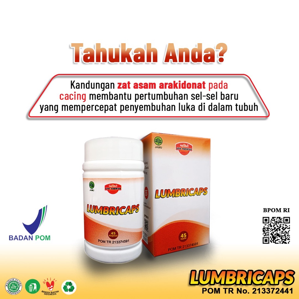 

KAPSUL CACING ekstrak Lumbricus Rubellus (Cacing Tanah) alami ISI 45