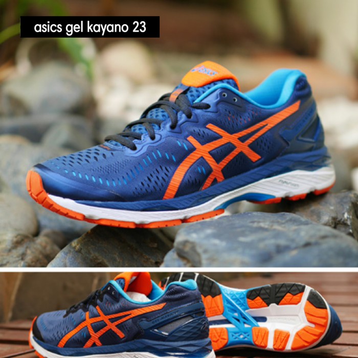sepatu pria asics gel kayano 23 flytefoam volly badminton running