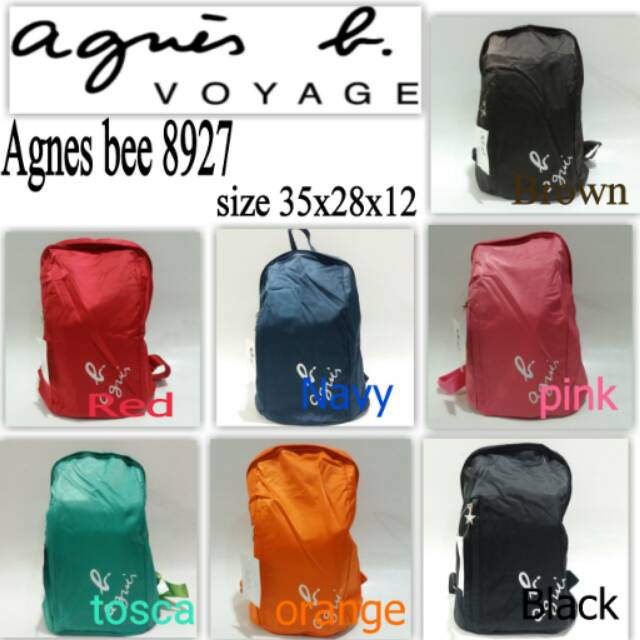 Tas Backpack Agnes B Voyage Ransel Cewek 8927