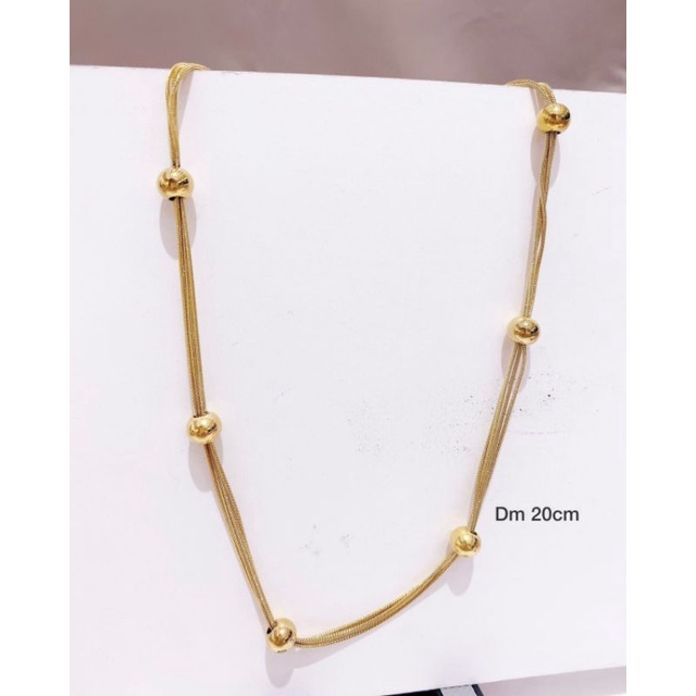 Kalung Titanium Asli Gold Kalung Stainless steel ori Premium Quality Anti karat anti alergi ktt3