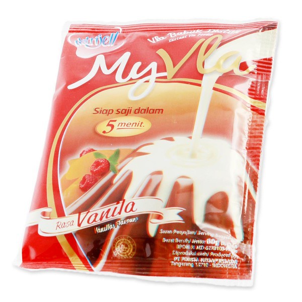 

NUTRIJELL MY VLA Bubuk Fla Rasa Vanila 60g - Nutri Jell MyVla Instant Vanilla Fla Powder