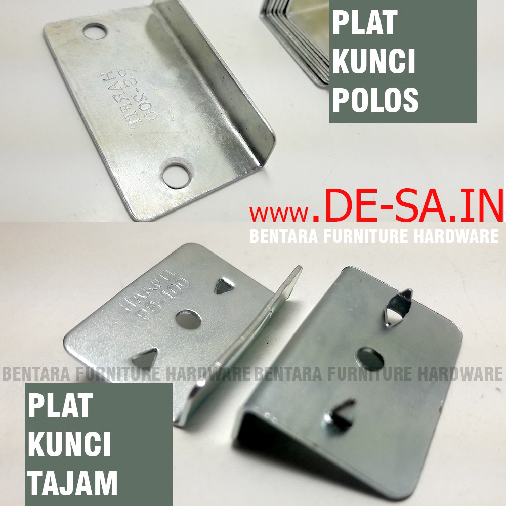 10 x Plat Kunci Laci - Drawer Lock Plate Strike