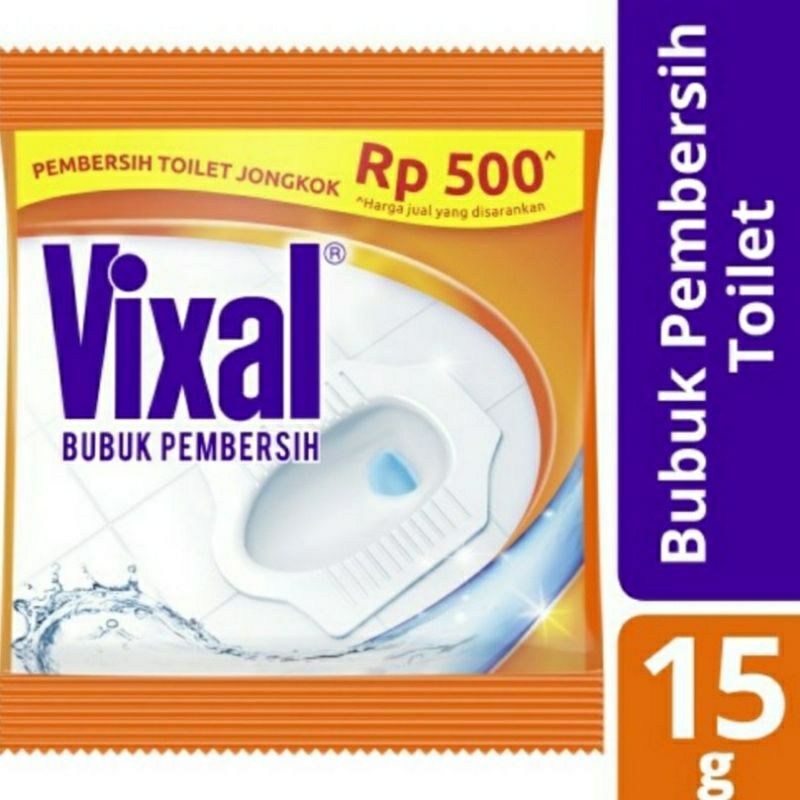 Termurah, Vixal Bubuk pembersih toilet 15 gr, 1 renceng 12 sachet murah