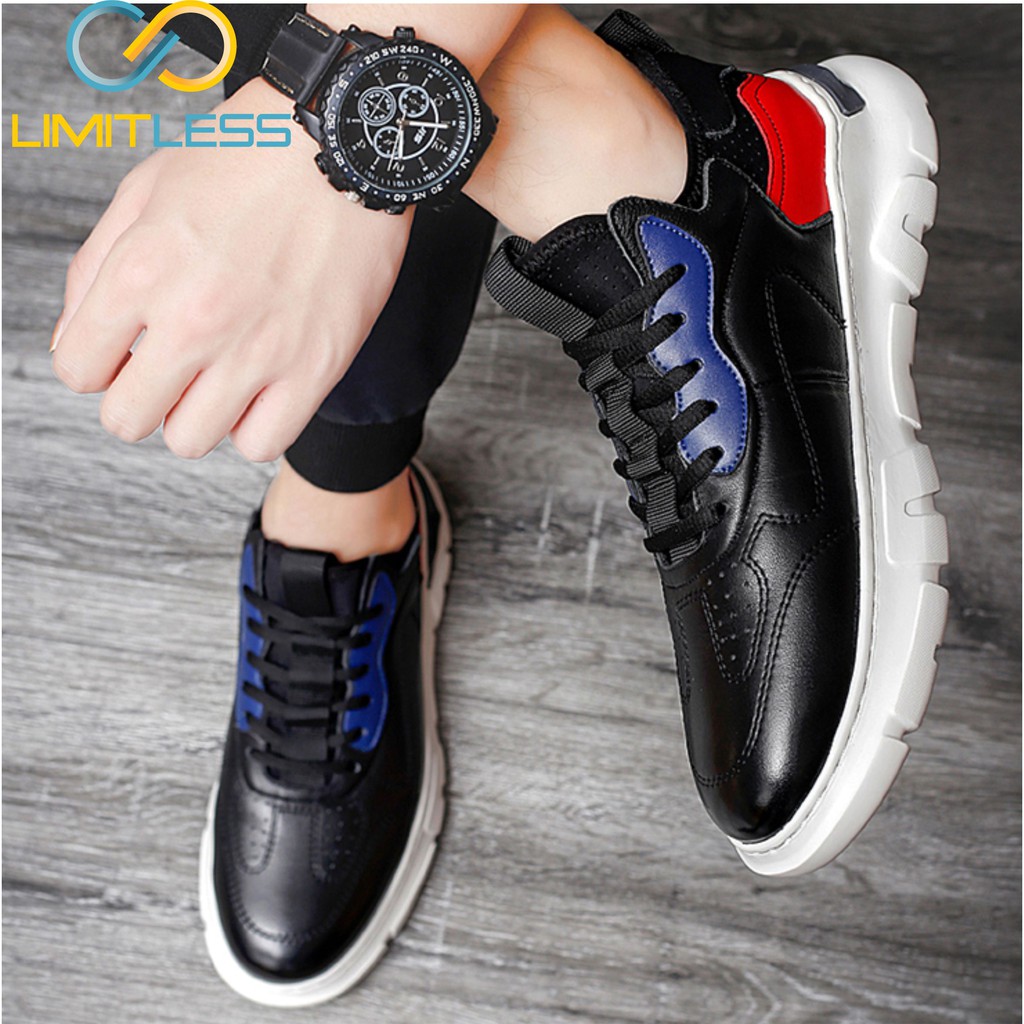 Sepatu Cowok Terbaru Fashionable Korean Style Sneakers Pria Bahan Sintesis Import Murah Keren